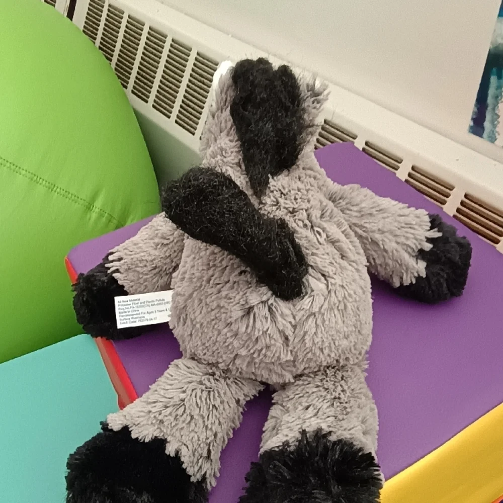 Hug Fun SITTING Mule DONKEY Gray and White Stuffed Animals Toys 14.5in - Picture 7 of 14